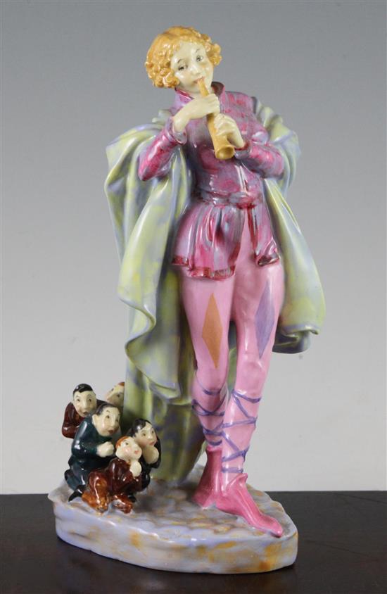 A Royal Doulton group The Modern Piper, c.1932, 22cm